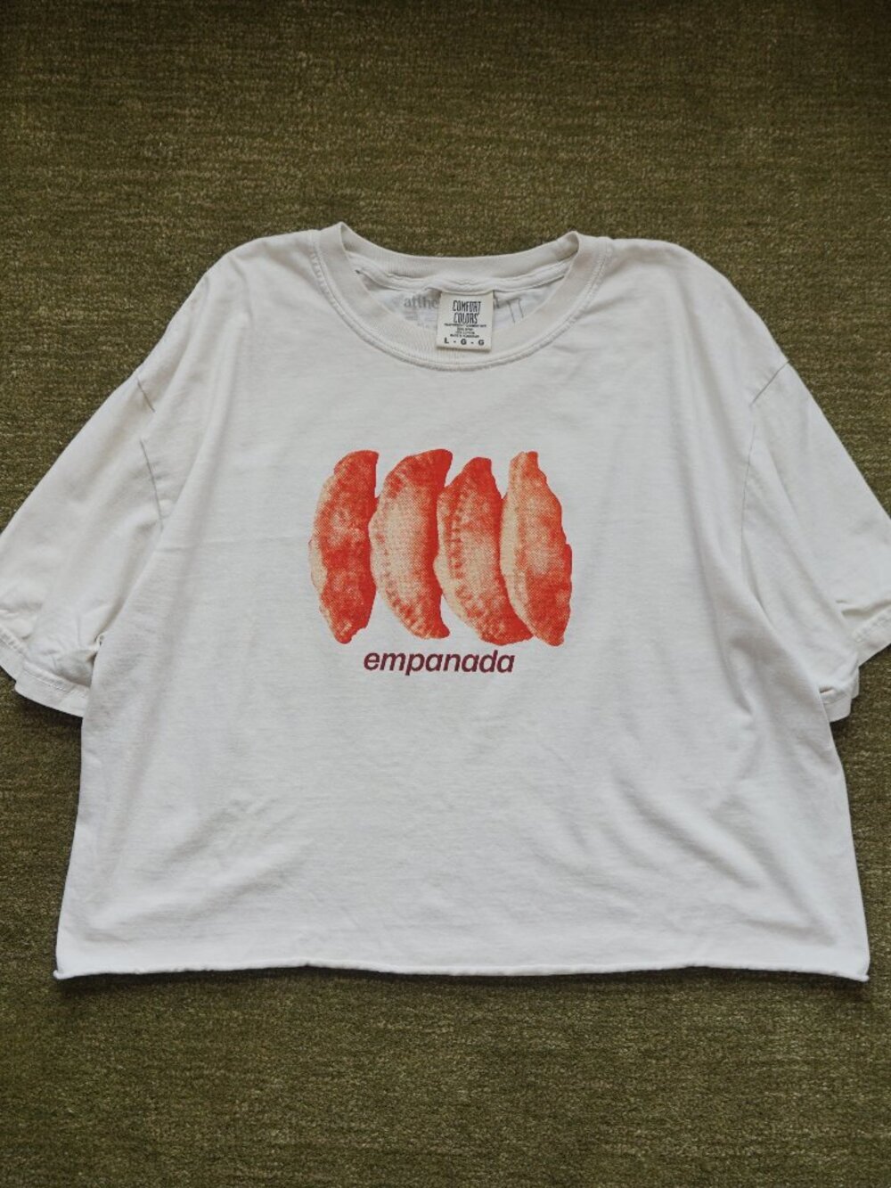 AtTheMoment Empanada Graphic Tee Cream Orange Boxy Fit